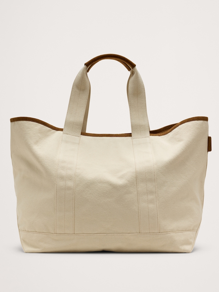 Canvas & Suede Weekend Tote