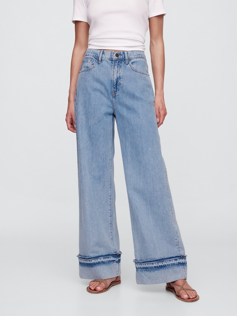 High Rise SuperSoft Wide-Leg Jeans