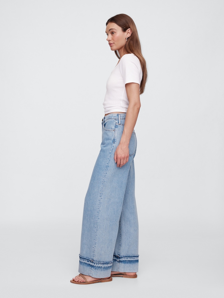 High Rise SuperSoft Wide-Leg Jeans