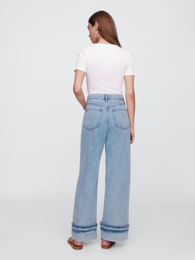 High Rise SuperSoft Wide-Leg Jeans