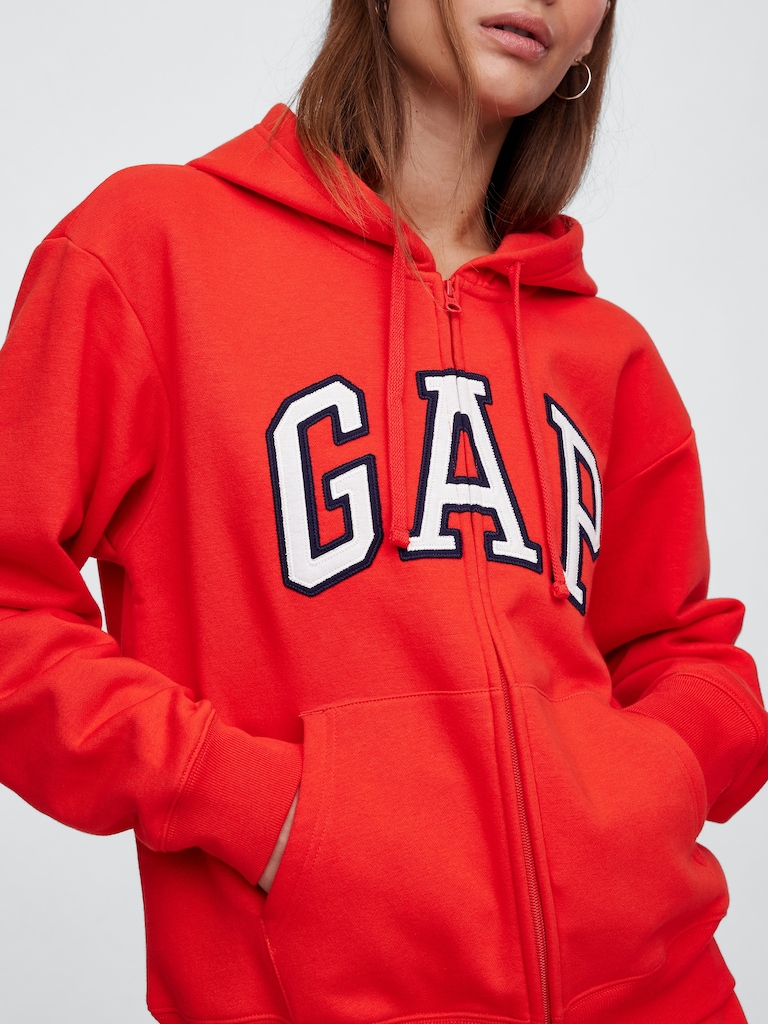 Relaxed Gap Logo Zip Hoodie