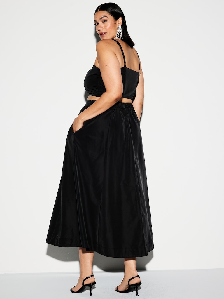 The Occasion by Old Navy High-Waisted Taffeta Midi Skirt