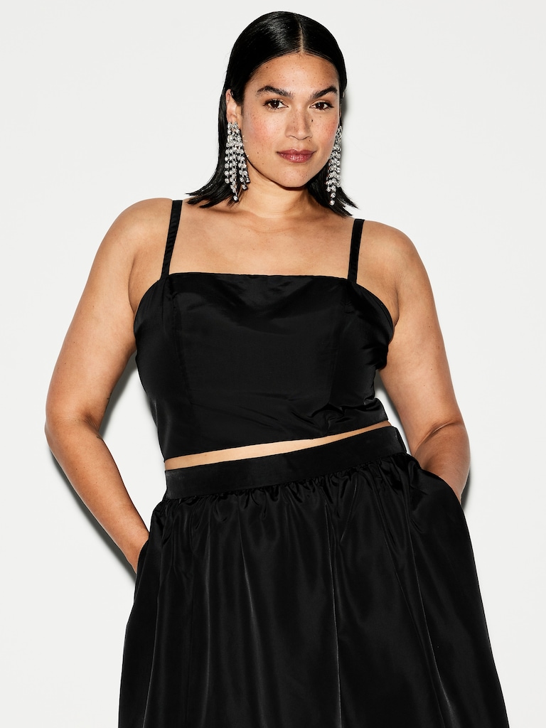The Occasion by Old Navy Taffeta Cropped Tank Top