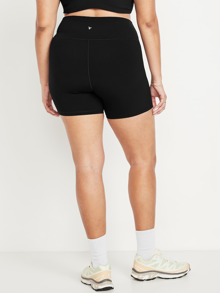 High-Waisted StudioSmooth Biker Shorts -- 6-inch inseam