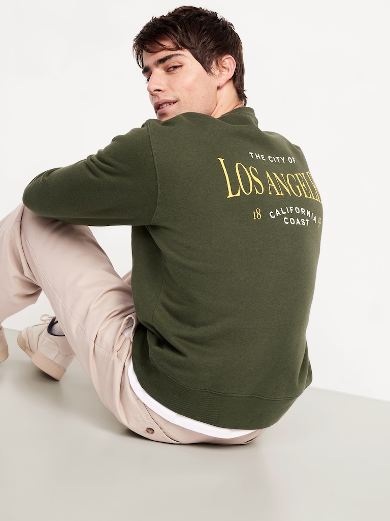 Loose Graphic Rotation Crew-Neck Sweatshirt