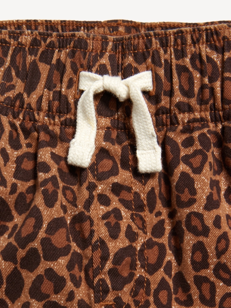 Printed High-Waisted Baggy Wide-Leg Pull-On Pants for Girls