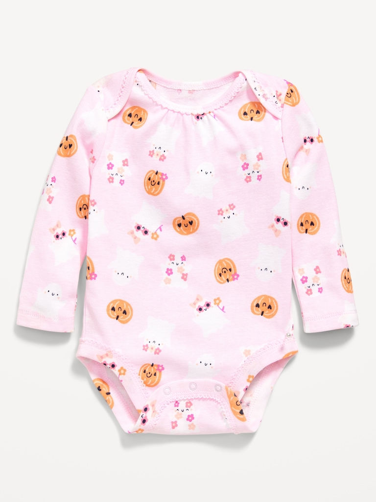 Printed Long-Sleeve Bodysuit for Baby