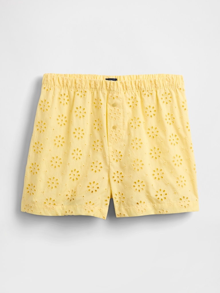 Eyelet Poplin PJ Boxer Shorts