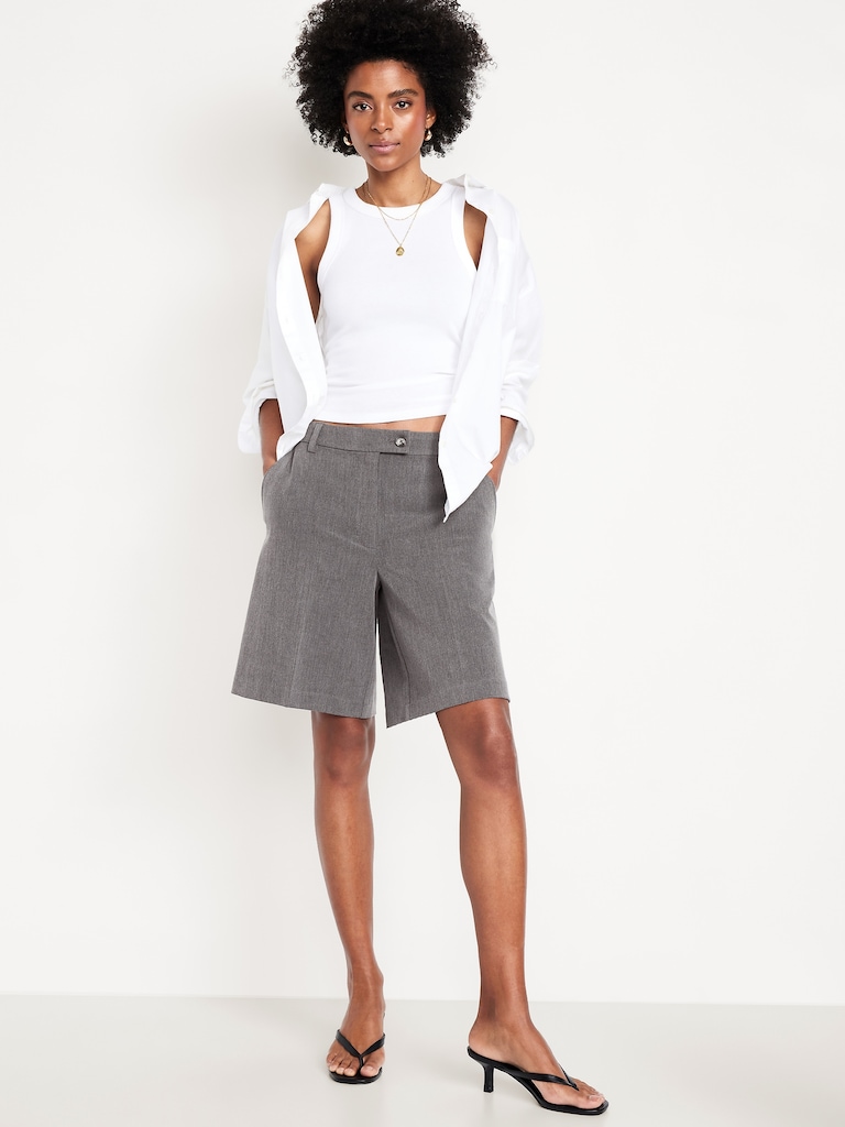 Mid-Rise Taylor Bermuda Shorts -- 10-inch inseam
