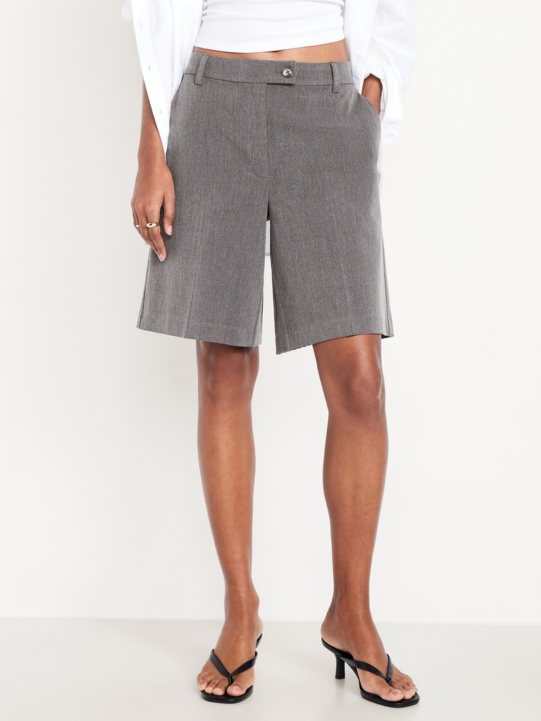 Mid-Rise Taylor Bermuda Shorts -- 10-inch inseam