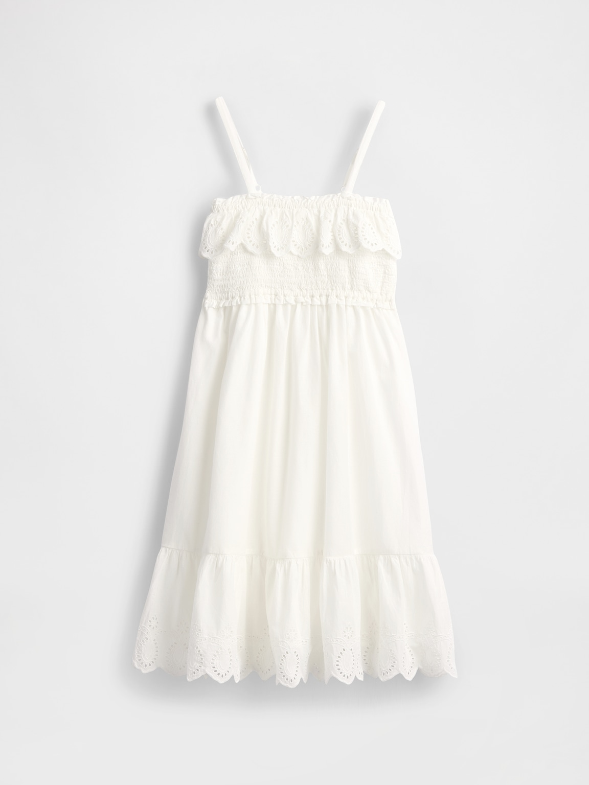 Kids Smocked Ruffle Midi Dress
