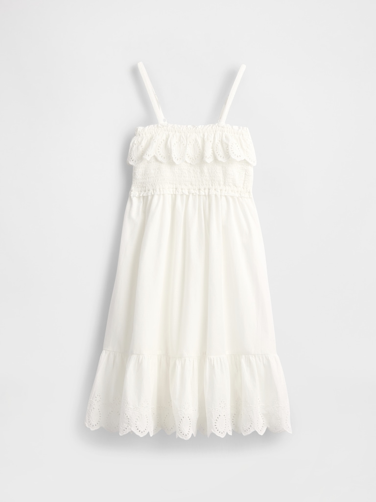 Kids Smocked Ruffle Midi Dress
