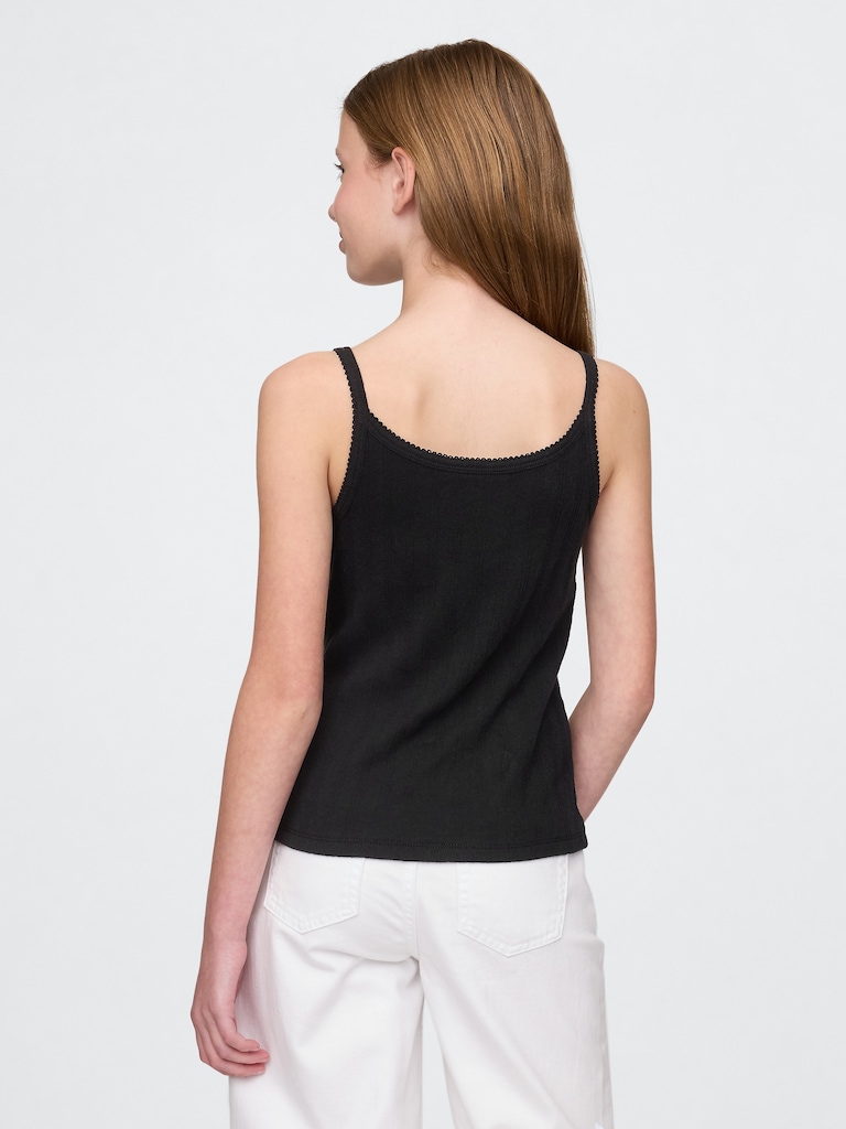 Kids Pointelle Rib Cami