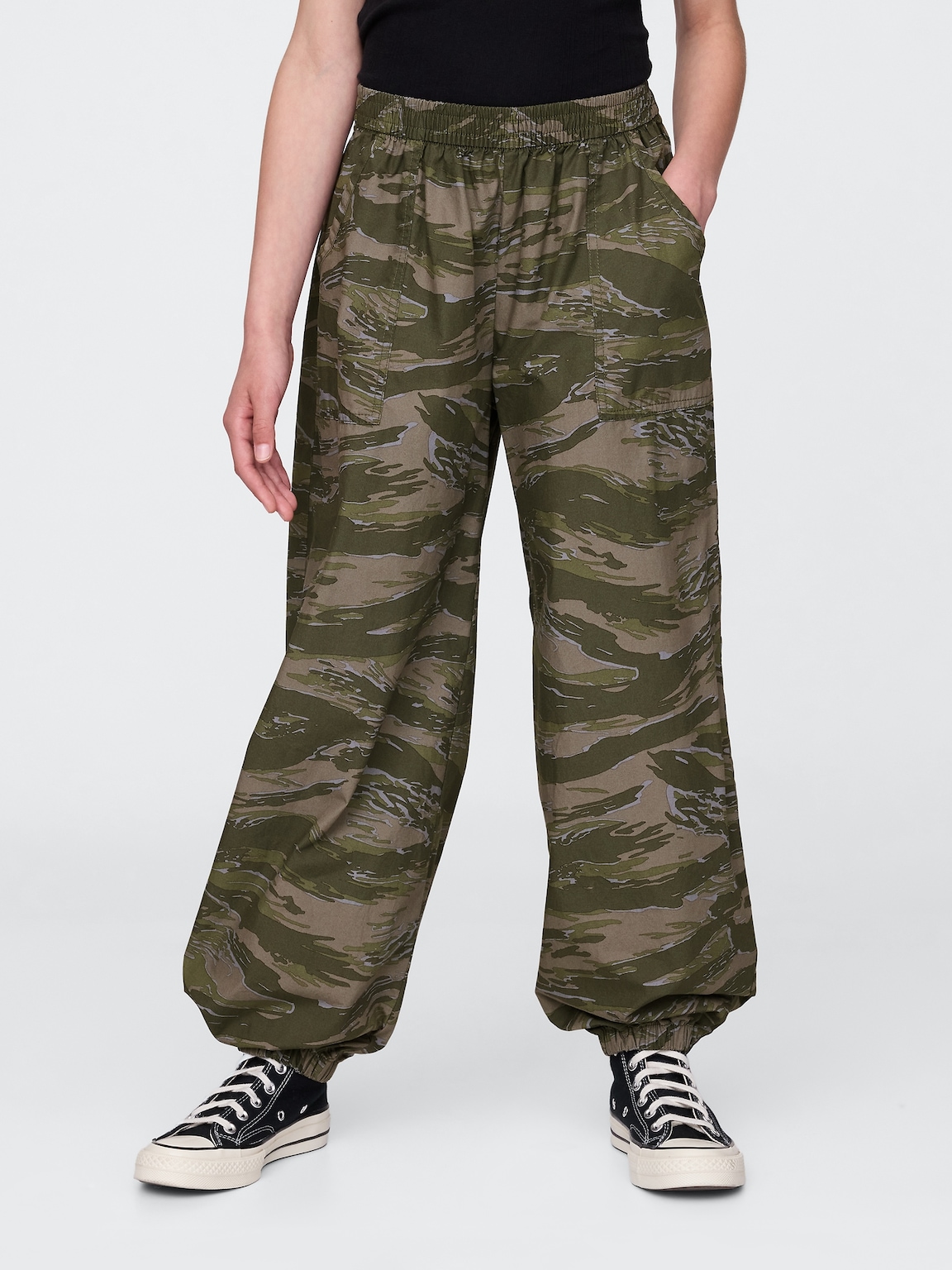 Kids Poplin Baggy Joggers