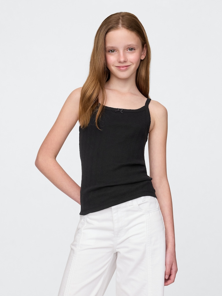 Kids Pointelle Rib Cami