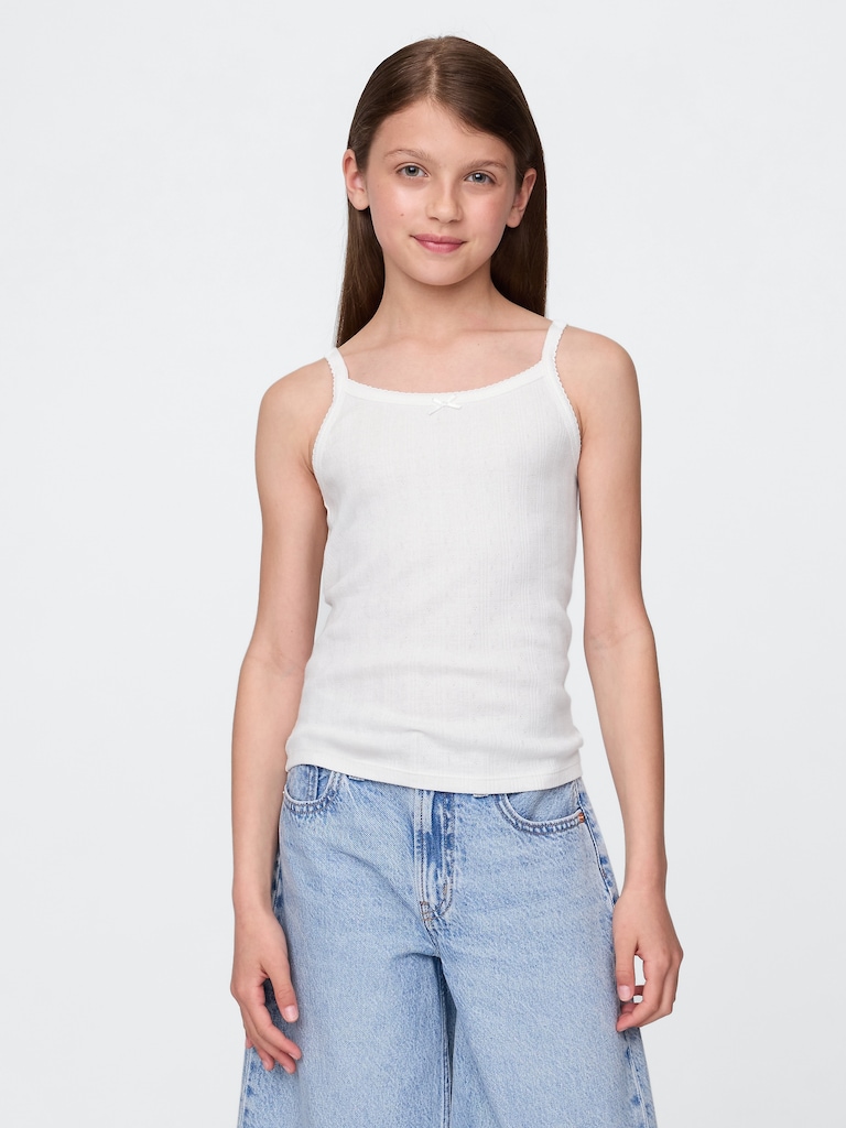 Kids Pointelle Rib Cami