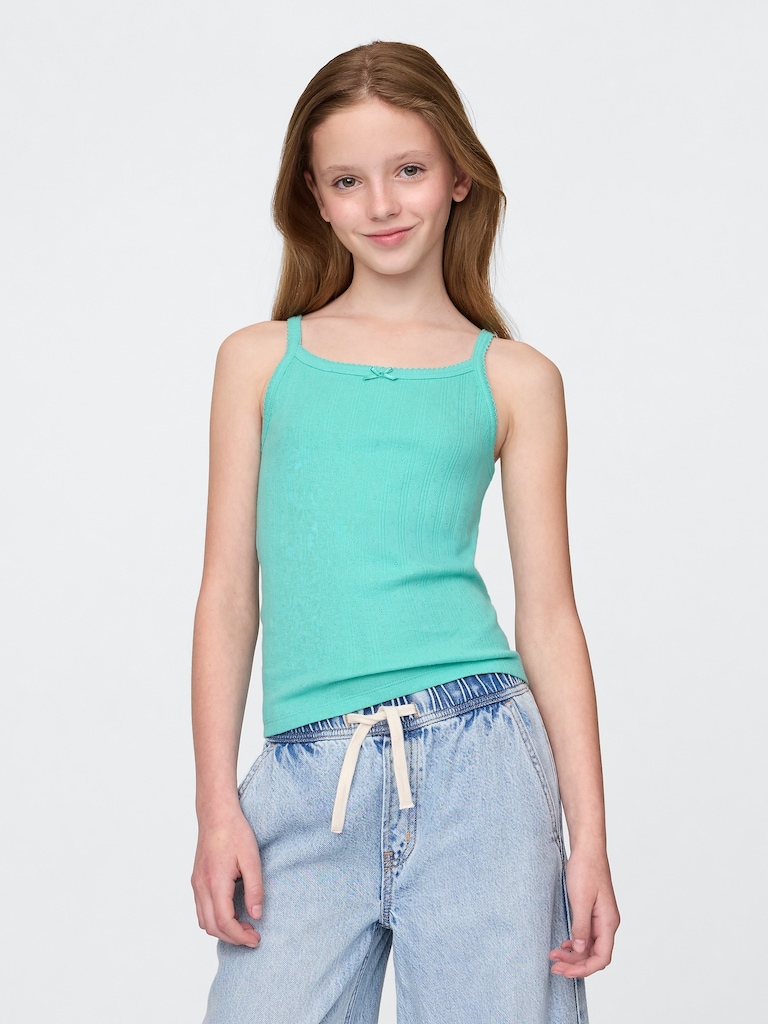 Kids Pointelle Rib Cami