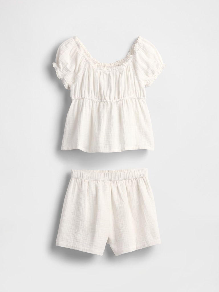 Kids Crinkle Gauze Outfit Set