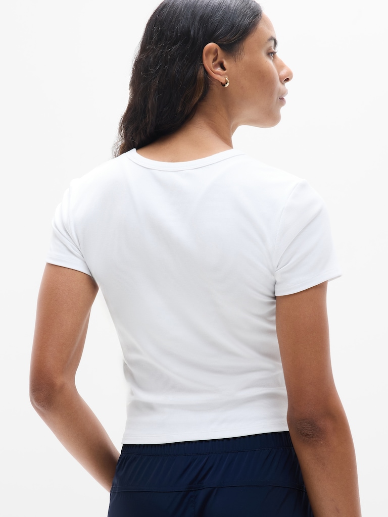 Signature Rib Crop Tee