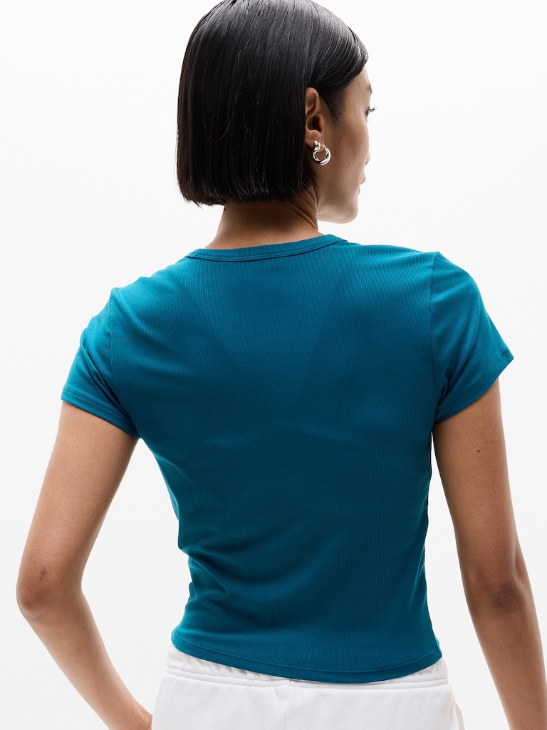 Signature Rib Crop Tee