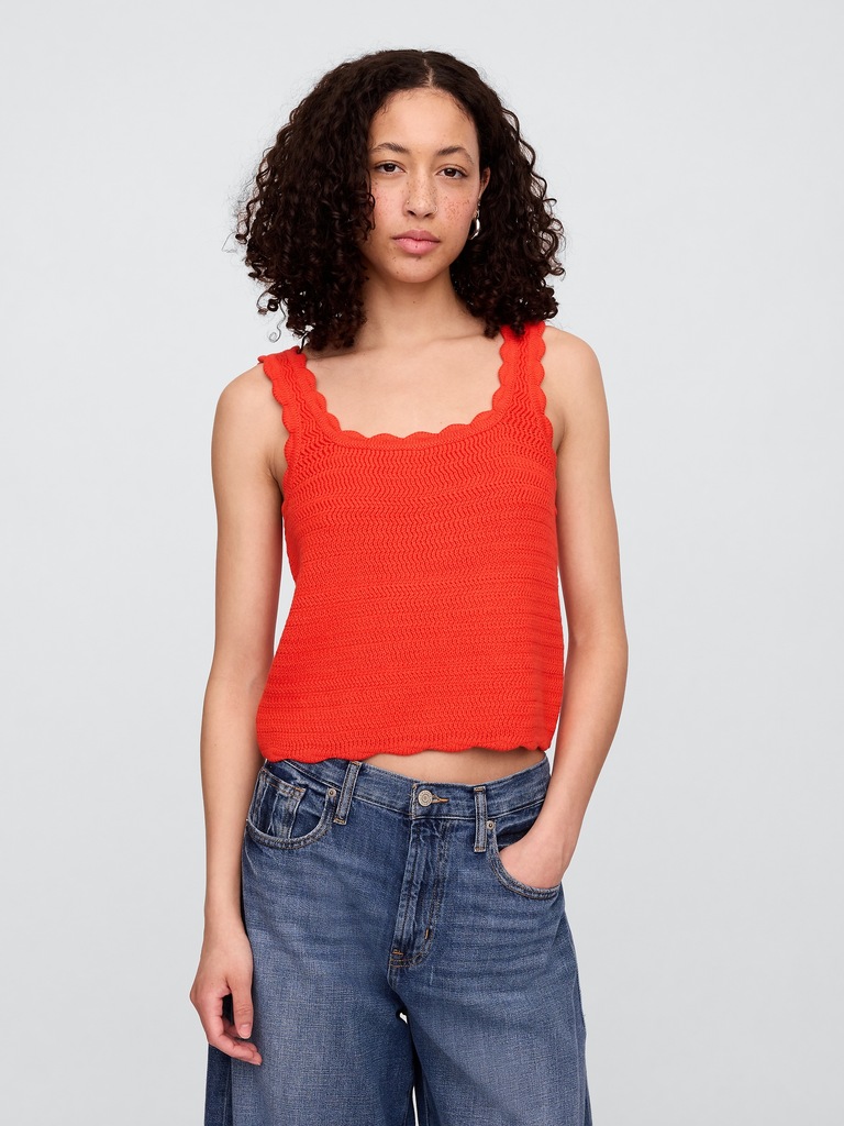 Squareneck Sweater Tank Top