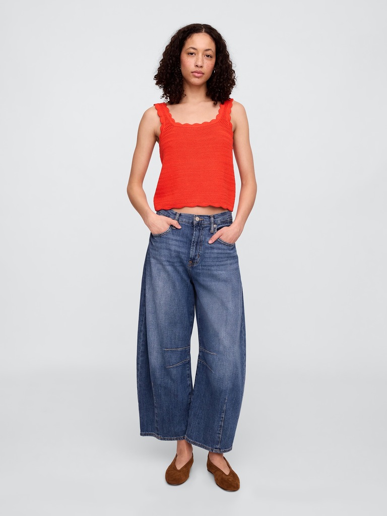 Squareneck Sweater Tank Top