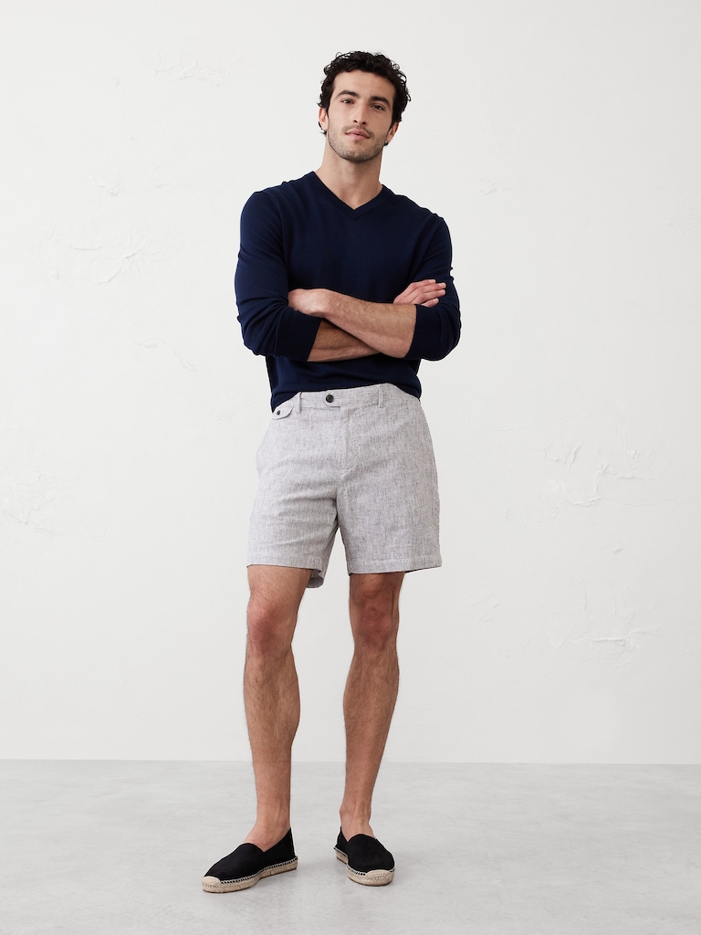 7" Linen-Blend Short