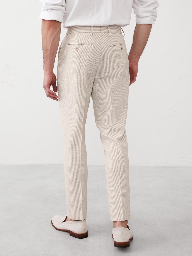 Tailored-Fit Seersucker Suit Trouser