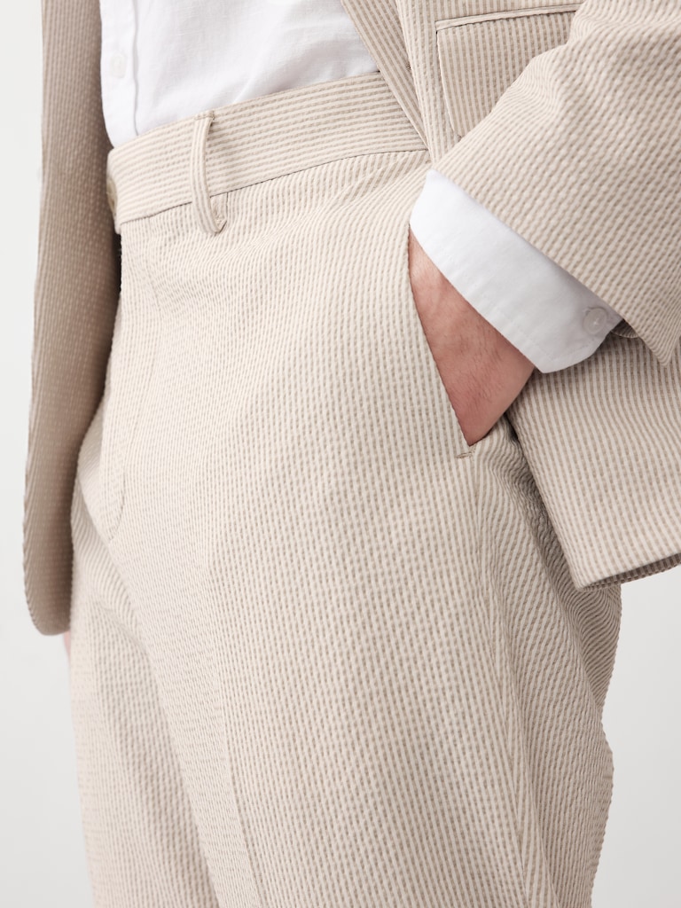 Tailored-Fit Seersucker Suit Trouser