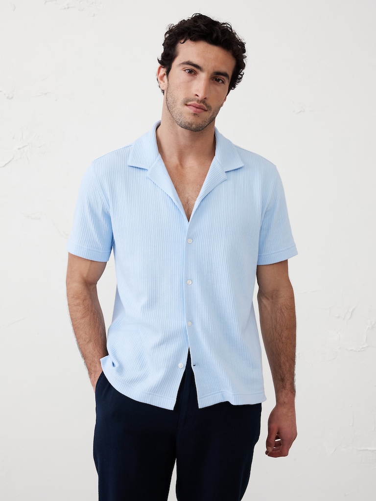 Crinkle Ribbed Polo