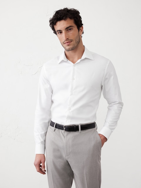 slim fit dress slacks Athletic Fit Dress Shirt in Burgundy main image 0