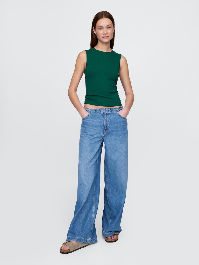 Modern Rib High-Neck Top