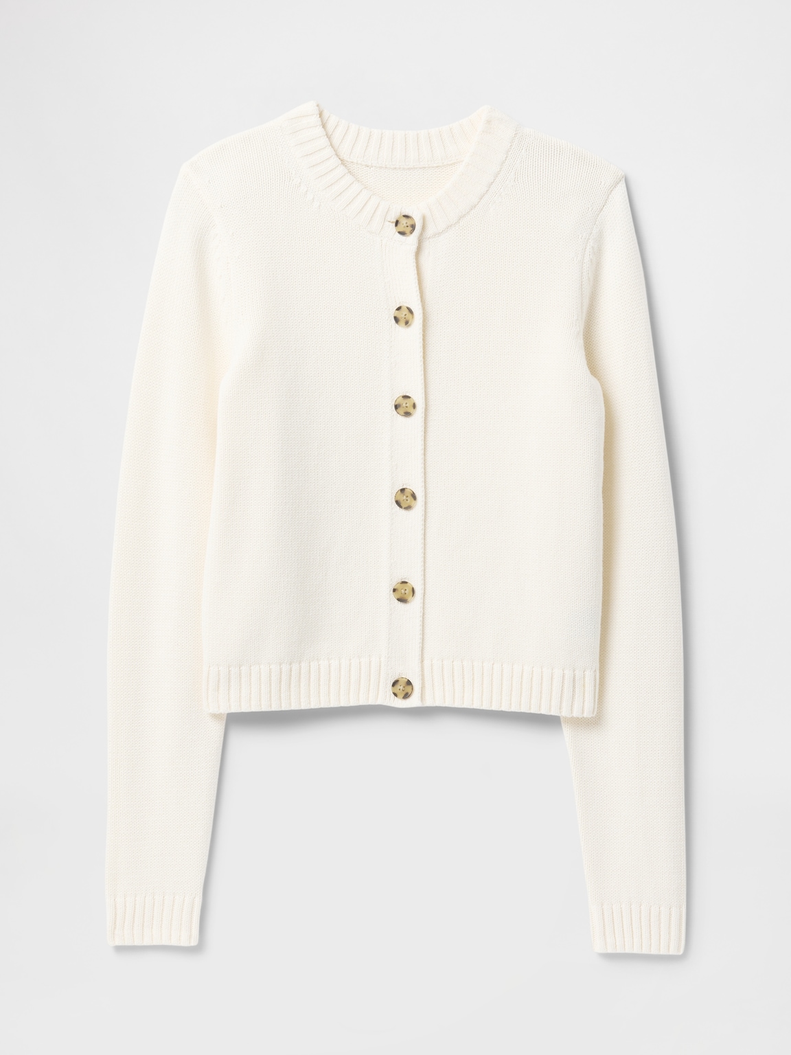 100% Cotton Crewneck Cardigan