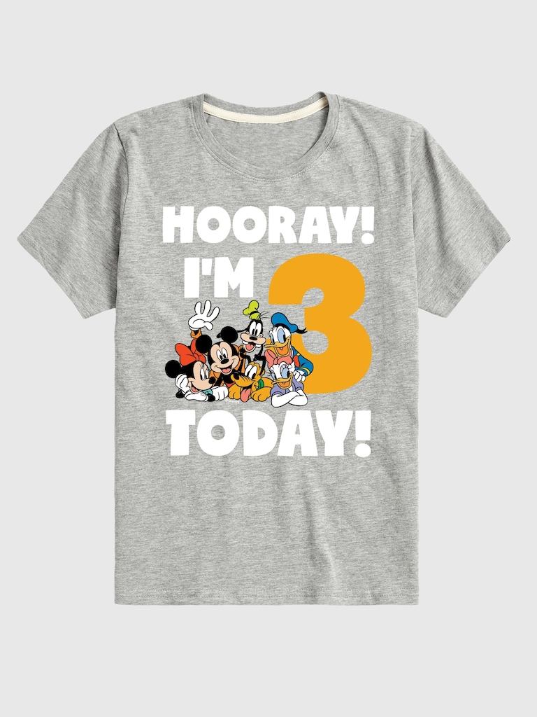 Toddler Disney Hooray Im 3 Today Graphic Tee