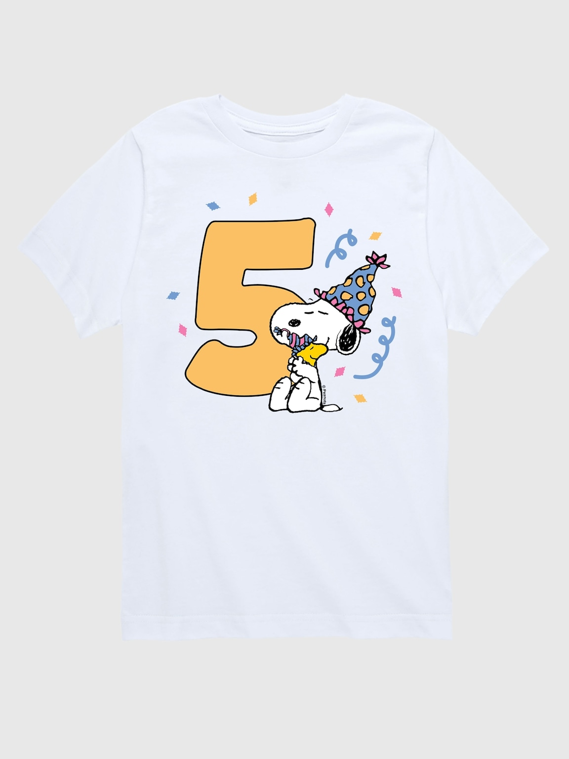 Toddler Peanuts 5th Birthday Short Sleeve Graphic T-Shirt
