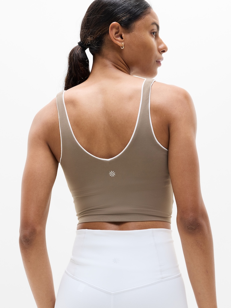 Transcend Tipped V Crop Sports Bra A-C