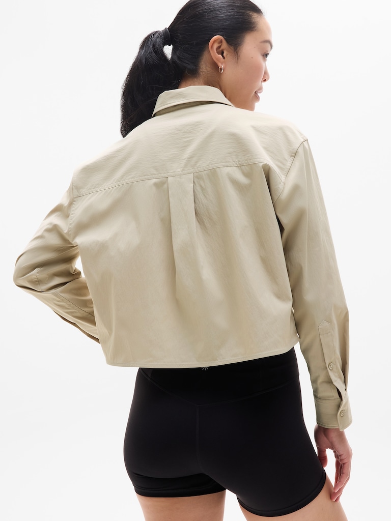 Midday Cropped Poplin Shirt