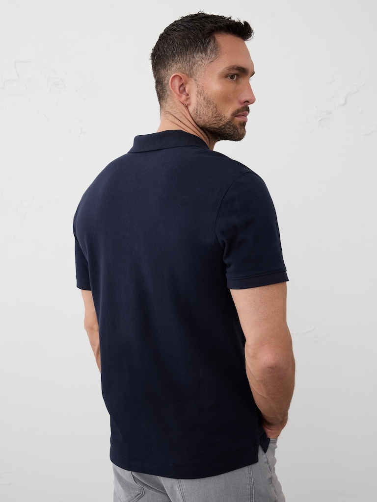 Standard-Fit Monogram Pique Polo