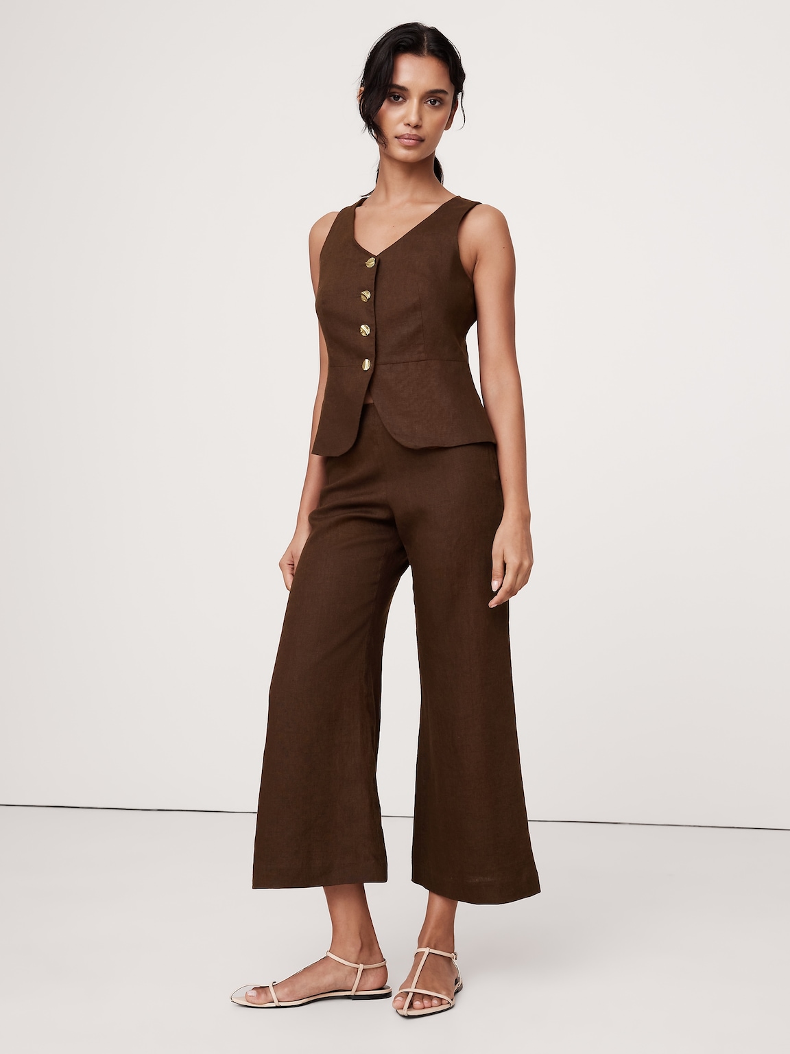 V-Neck Hardware One-Piece Swimsuit