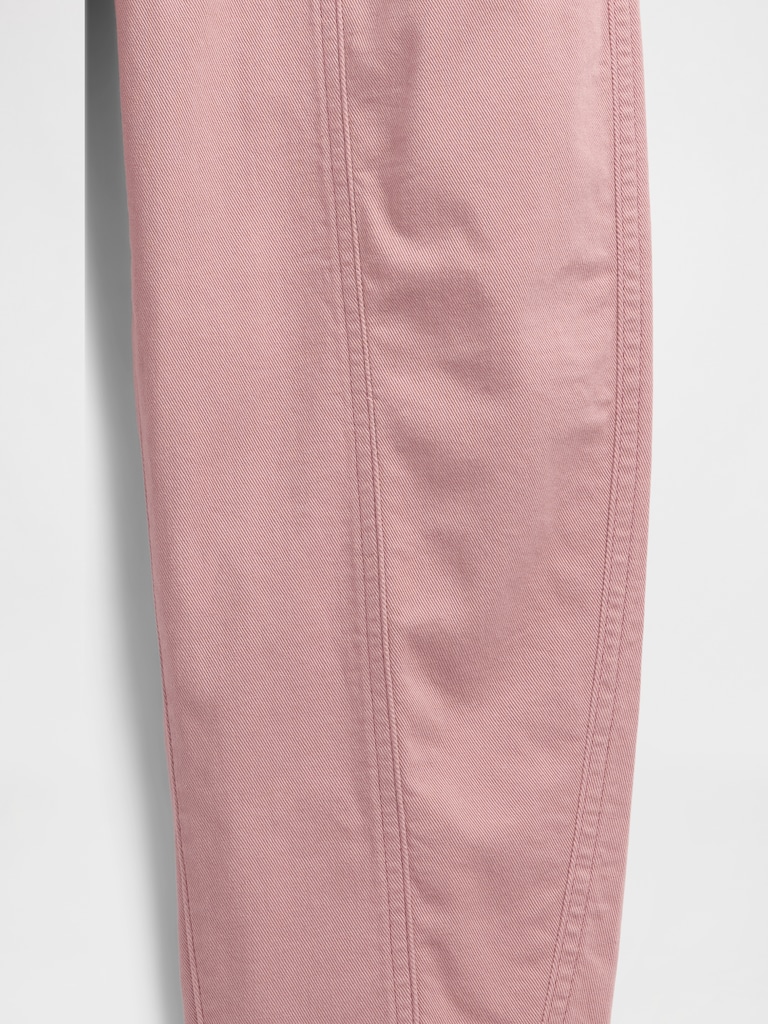 Kids High Rise Seamed Barrel Jeans