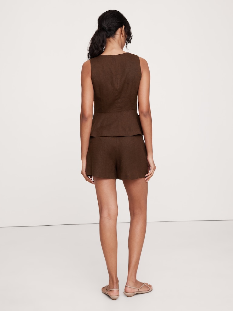 High-Rise Linen 3" Short