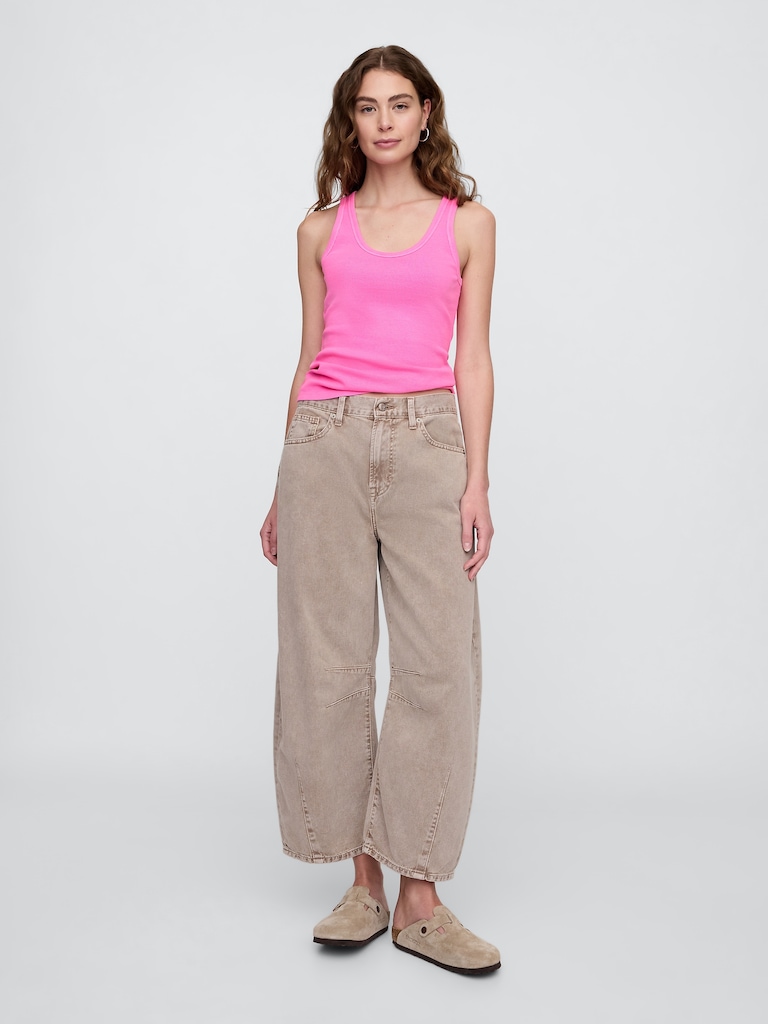 Ribbed Scoopneck Tank Top