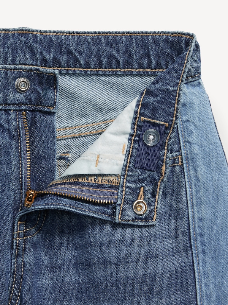 Super Baggy Two-Tone Wide-Leg Jeans for Girls