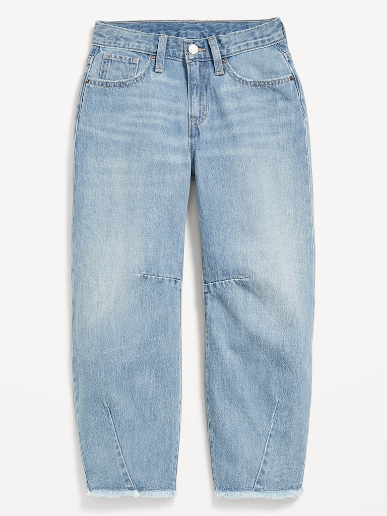 Super Baggy Barrel-Leg Jeans for Girls