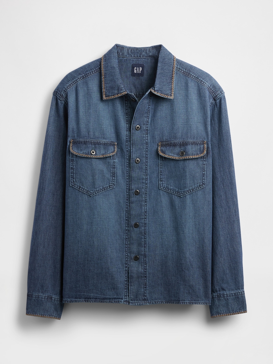 Embroidered Denim Shirt