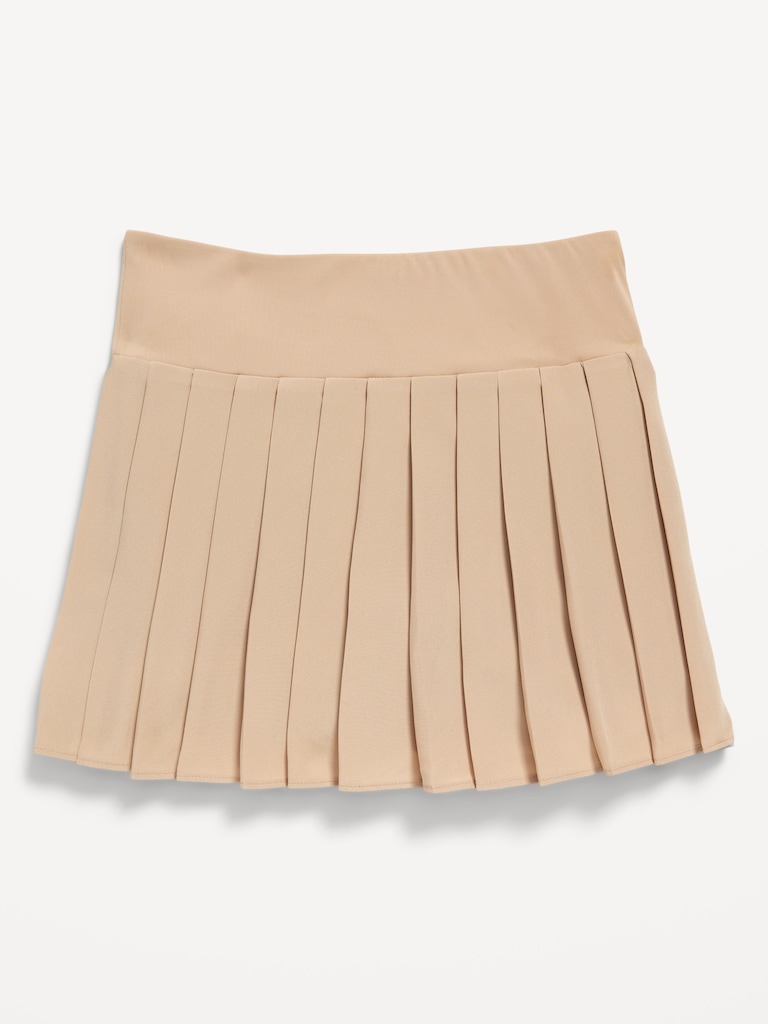 High-Waisted Pleated Performance Skort for Girls
