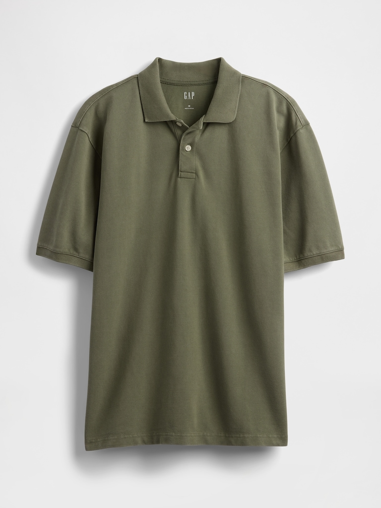 Relaxed Pique Polo Shirt