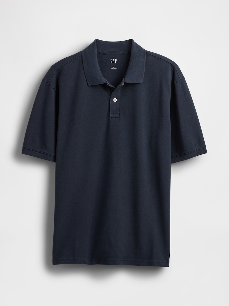 Relaxed Pique Polo Shirt