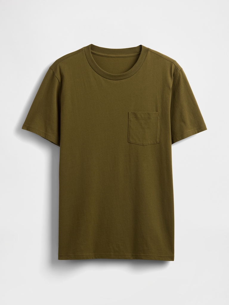 Adult Organic Cotton Pocket T-Shirt