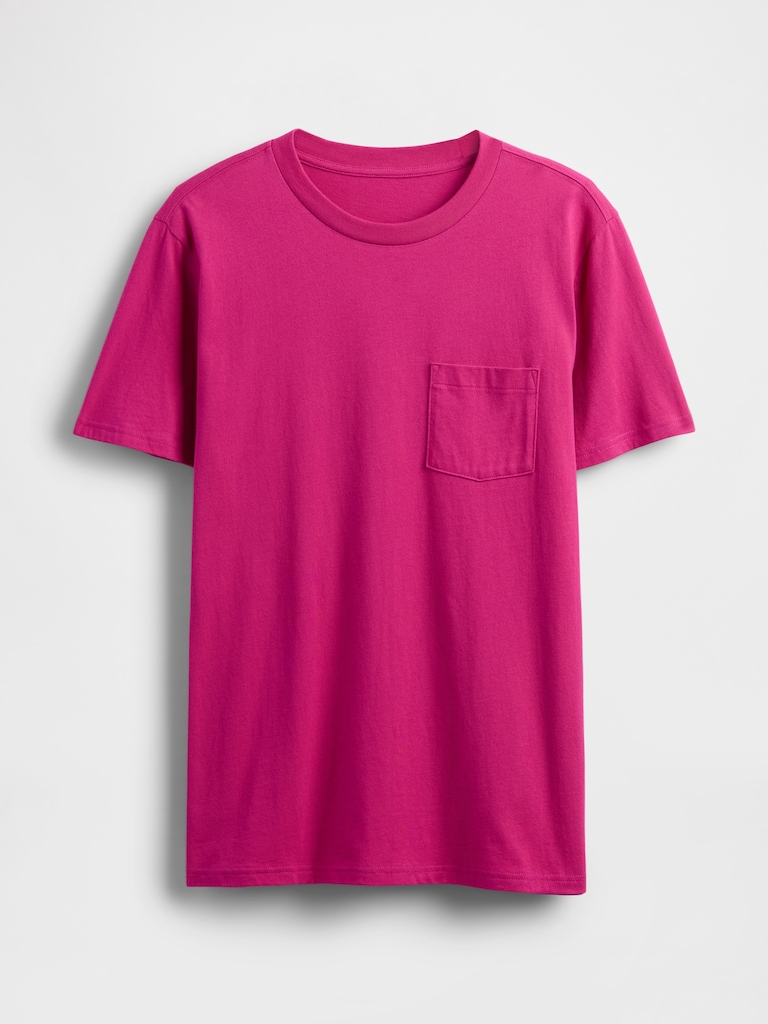 Adult Organic Cotton Pocket T-Shirt